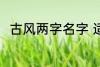 古风两字名字 适合男生的古风网名