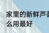 家里的新鲜芦荟怎么用 新鲜的芦荟怎么用最好