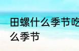 田螺什么季节吃最好 吃田螺的最佳什么季节