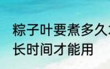 粽子叶要煮多久才能用 粽子叶要煮多长时间才能用