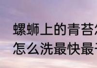 螺蛳上的青苔怎么去除 田螺上的青苔怎么洗最快最干净