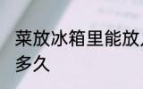 菜放冰箱里能放几天 菜放冰箱里能放多久